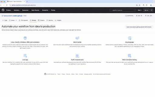 Wide GitHub :: Makes GitHub wide on Google Chrome. Supports GitHub, private Gists, GitHub Enterprise, and custom domains (TLDs).