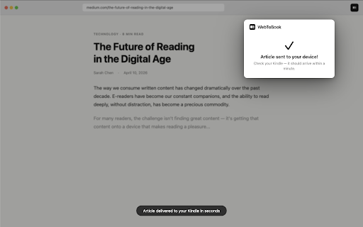 WebToBook :: Send any web article to your Kindle in seconds.