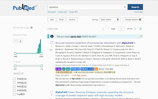 ScholarShip - for Pubmed & Google Scholar :: 纯净的Pubmed/Google学术影响因子显示+筛选插件。无翻译、无需登陆。