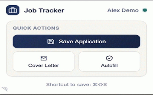 Job Tracker :: Save job postings, autofill applications, and draft AI cover letters for Job Tracker.