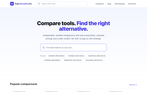 Software Alternatives Finder :: See the top alternatives to any software tool you're viewing, with verified pricing and side-by-side comparisons.