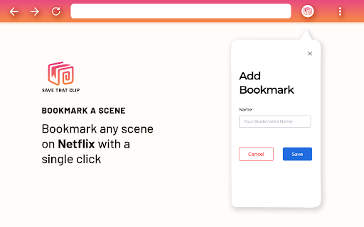 Save that Clip :: Bookmark timestamps on Netflix episodes. Easily find and revisit your favorite moments on Netflix.