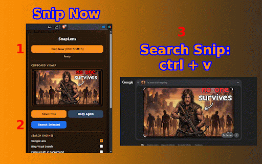 SnapLens :: Snip, copy, and search screenshots across Google Lens and Bing