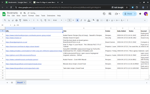 DriveMark :: Save and sync bookmarks across devices using Google Sheets.