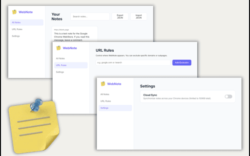 WebNote: Draw, Highlight & Sticky Notes :: Annotate websites with sticky notes, text highlights, and freehand drawing tools. Everything is saved locally for your research.