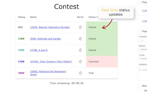 Codeforces Custom Contests :: Create custom contests to improve speed, problem solving, and rating!