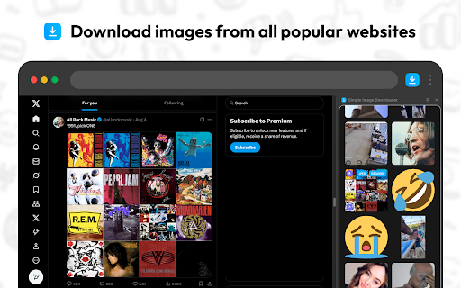 Simple Image Downloader :: Browse and download images from any website. View, filter, and save images in bulk or individually with just a few clicks.