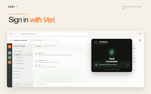 Veri :: Sign in with Veri. Prove your identity without revealing your email.