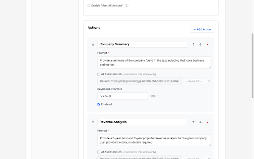 AI Custom Prompts :: Send selected text to your favorite AI Agent (ChatGPT, Gemini, Claude) with custom prompts and shortcuts.