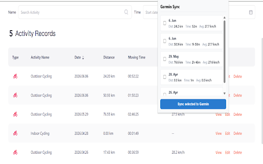 iGPSPORT to Garmin Sync :: Automatically syncs your rides from iGPSPORT directly to Garmin Connect with one click.