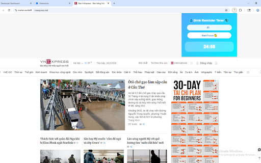 Mini Pomodoro Drink Timer :: Mini Pomodoro timer that reminds you to drink water after your focus session.