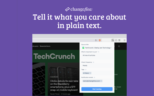 Changeflow - Subscribe to page updates :: Stop refreshing pages. Get AI summaries when websites change. Track prices, competitors, regulations, jobs.