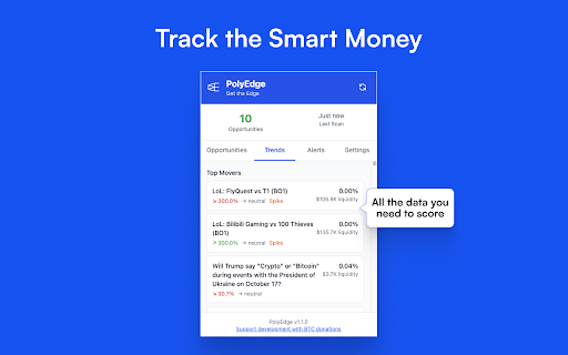 PolyEdge :: Arbitrage detection and smart money tracking for Polymarket