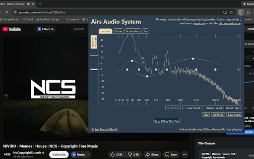 Airs Audio - Bass Booster & Equalizer :: EQ any audio you find on the web in real time with a powerful audio equalizer and bass booster built for precision sound control.