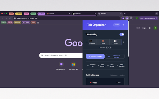 Tab-it :: Organize 100+ tabs instantly. Smart grouping, Tab scrolling, crash recovery, and RAM saving. Stay focused and clutter-free.