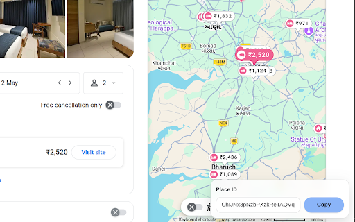 Place ID finder :: Extracts and copies place IDs from supported Search, Maps, and Travel pages.