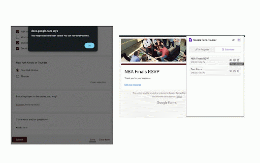 Google Form Tracker :: Track in-progress Google Forms and save responses