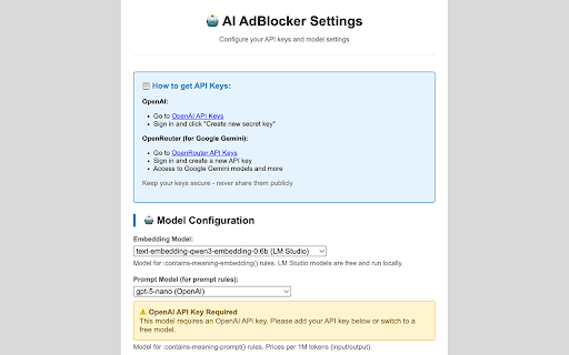 AI AdBlocker (Experimental) :: Block ads and unwanted content with AI-powered semantic rules