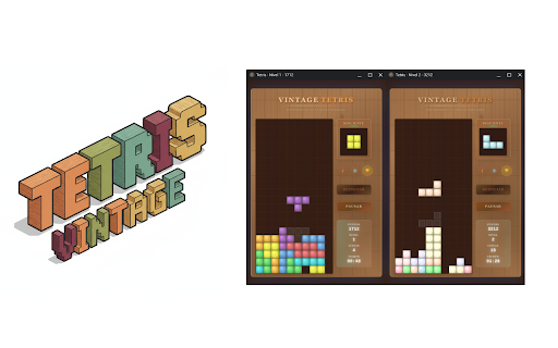 Tetris Vintage (Classic) :: Juego clásico de Tetris con hermosa estética vintage de madera y mejoras modernas