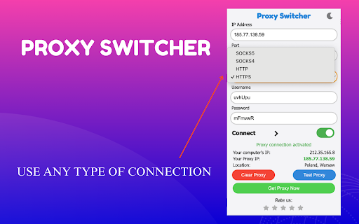 Proxy Switcher :: Use proxy switcher - fast IP changer extension & website unblocker easily switch proxy to access blocked sites and browse securely