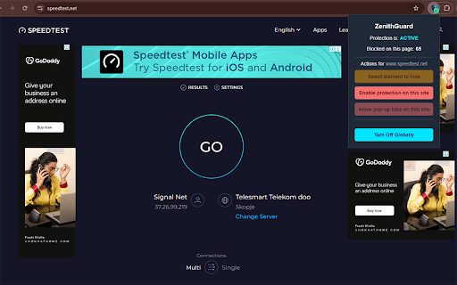 ZenithGuard :: An advanced ad & privacy blocker leveraging AI.