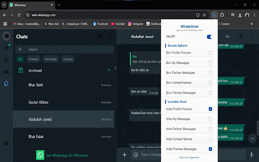 WhatsApp Glow :: Lighten up your WhatsApp chats!
