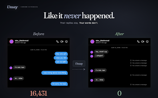 Unsay: Bulk Delete & Unsend Instagram DMs :: Bulk-delete every message you sent in an Instagram conversation, in one click. Optional backup before you erase.