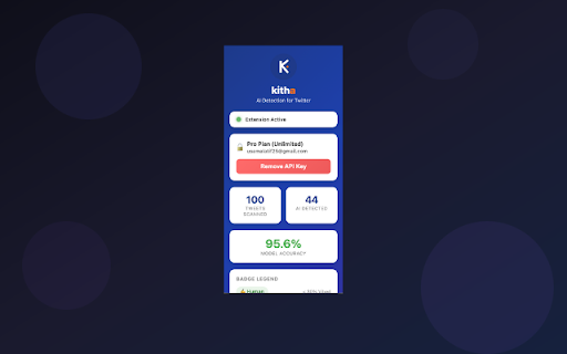 Kitha - AI Tweet Detector :: Real-time AI detection badges for Twitter/X tweets