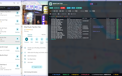 Insight Map Tool - Tiện ích bản đồ :: Sắp xếp và tóm tắt thông tin công khai trên Bản đồ vào bảng trực quan để theo dõi dễ dàng.