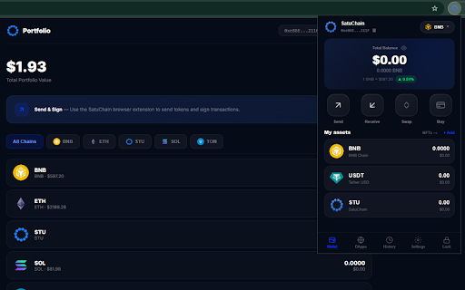 SatuChain Wallet :: Multi-chain crypto wallet — EVM, Solana, TON