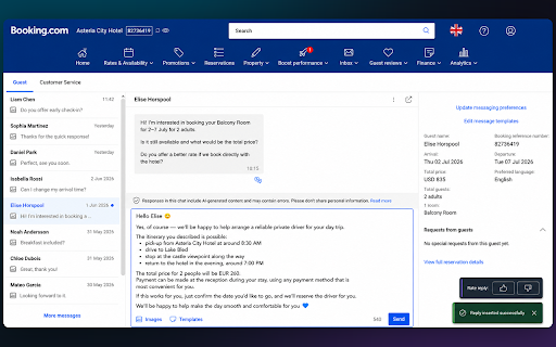BatonoTalk :: AI reply assistant for hotel guest communication.