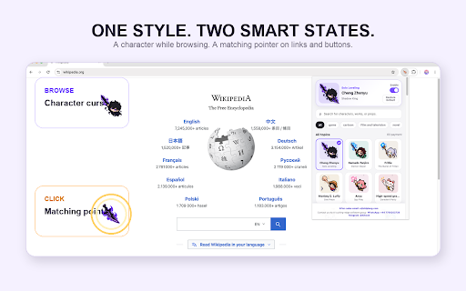 Custom Cursor for Chrome – Anime, Games & Characters :: 83 custom cursors for Chrome: anime, games, movies, novels and cute animals. Preview and switch in one click.