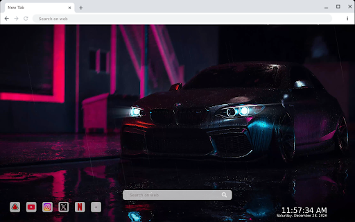 BMW M2 Under the Rain Live Wallpaper :: Transform your new tab with a stunning live HD wallpaper of a BMW M2 gliding gracefully under the rain. Experience the vibe!