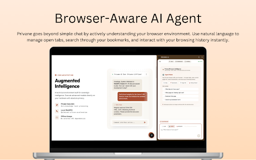 Privane Browser Intelligence :: 100% private, on-device AI browser assistant. Summarize, research, and chat using WebGPU — no data ever leaves your device.
