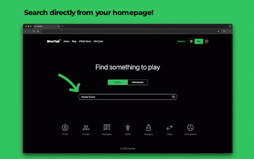 BloxTab - Roblox New Tab Homepage :: A new tab homepage for Roblox players.