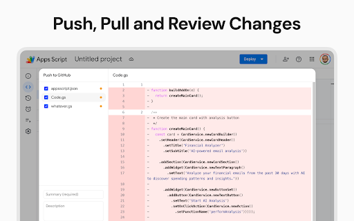 Git for Google Apps Script™ :: Push and pull Google Apps Script™ projects to GitHub directly from the editor.