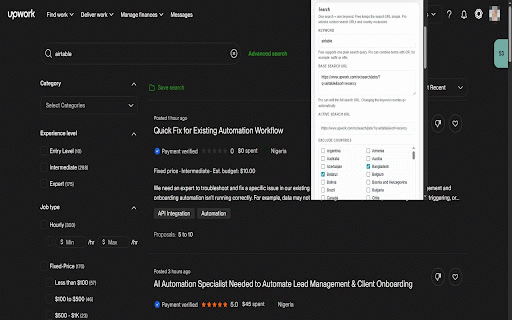 ScoutPing :: Monitor Upwork search result pages, filter noisy listings, and get browser or Telegram alerts while Chrome is running.