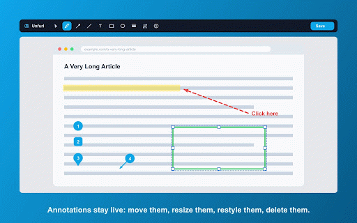 Unfurl — Full Page Screenshot, Annotate & Step Guides :: Capture, annotate, blur and number the steps — then export as PNG or PDF. Runs on your device; no account needed.