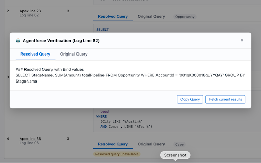 Salesforce AI Analyzer :: DevTools for Salesforce: Inspect SOQL logs, API Callouts, LWC component trees, and Field History with Agentforce AI.