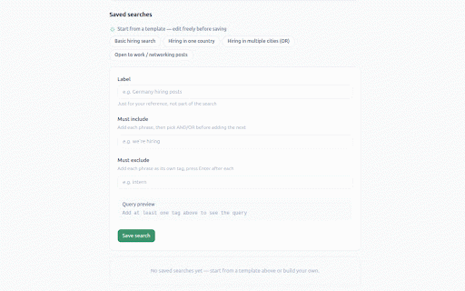 LinkedIn Job Filter | Better Jobs :: Hide noisy LinkedIn job listings and posts by keyword, company, country, location, or promoted status. Save Boolean search strings.