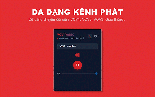 VOV Radio - Nghe Đài Tiếng nói Việt Nam :: Tiện ích nghe Đài Tiếng nói Việt Nam (VOV) trực tuyến nhanh chóng, tiện lợi với giao diện cực kỳ tối giản. Hỗ trợ chạy nền mượt mà.