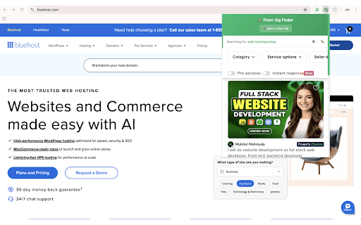 Fiverr Gig Finder – Hire Faster, Smarter :: Find top Fiverr freelancers instantly based on the website you're browsing. One click to discover the right expert.