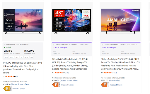 Landscaipe Lens by Crawlo :: Market data under every product card: status, market volume, prices and rankings from Crawlo.
