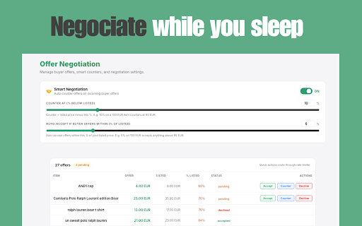 Listvore: AI Toolkit for Vinted Sellers :: List faster, know your best buyers, message smarter, track profit. AI-powered productivity tools for Vinted sellers.