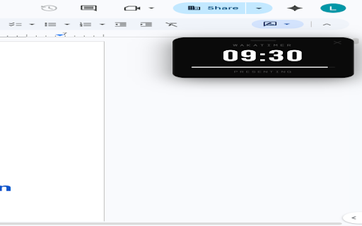WakaTimer :: A presentation timer — visible on every tab, even when popup is closed