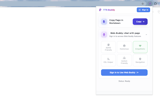 TTS Buddy :: Voice-first AI suite for web, docs, offline, and API — talk to anything, anywhere, anytime.