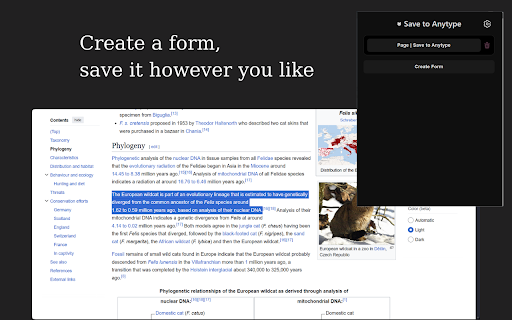 Save to Anytype :: Save important web pages with your selected text in Markdown format to Anytype.