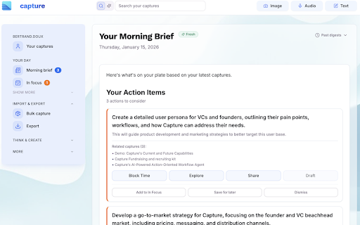 capture :: Capture text from any webpage or LinkedIn posts to your library.