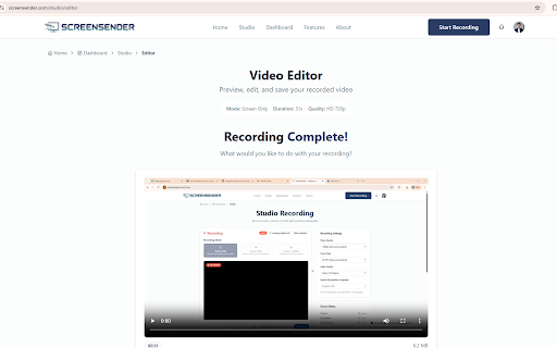 ScreenSender :: Record your screen and share a link instantly