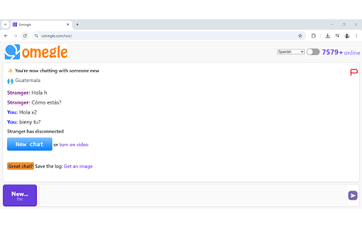 Características de Omegle para Umingle :: Agrega características de Omegle a Umingle: logo original, filtro de idioma, vibración, guardado de chat y retoques visuales.